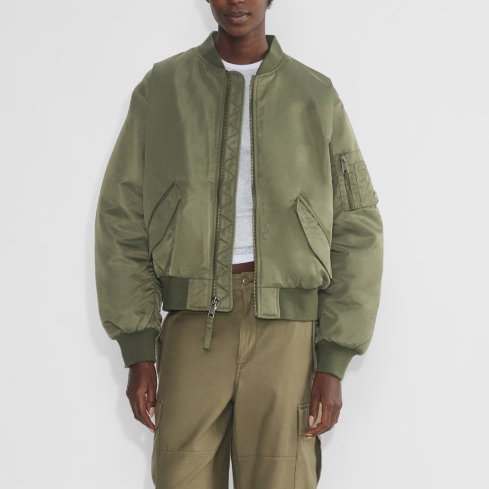 Aritzia TNA Bomber Jacket in green